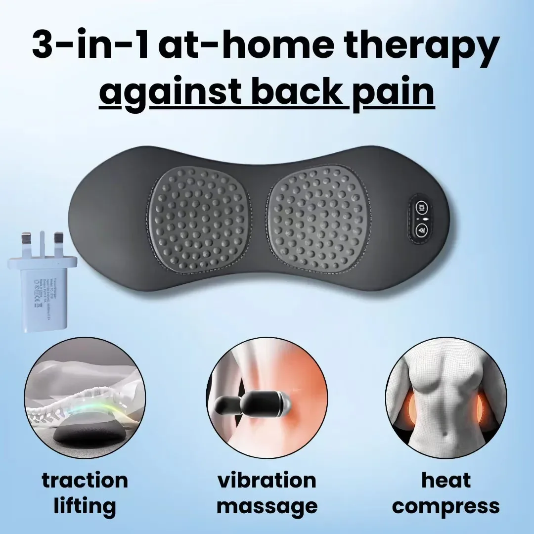 Multifunctionele 3-in-1 rugmassageapparaat met verlichtingsbed Slapen Shiatsu Deep Tissue Draagbare schouder Onderrugpijnverlichting