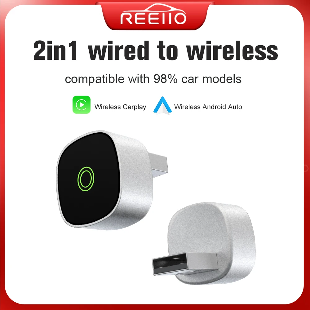 2in1 محول Carplay اللاسلكي آيفون أندرويد السيارات أبل اللاسلكية Carplay Mini USB Ai Box Carplay لتويوتا فولفو هيونداي #1