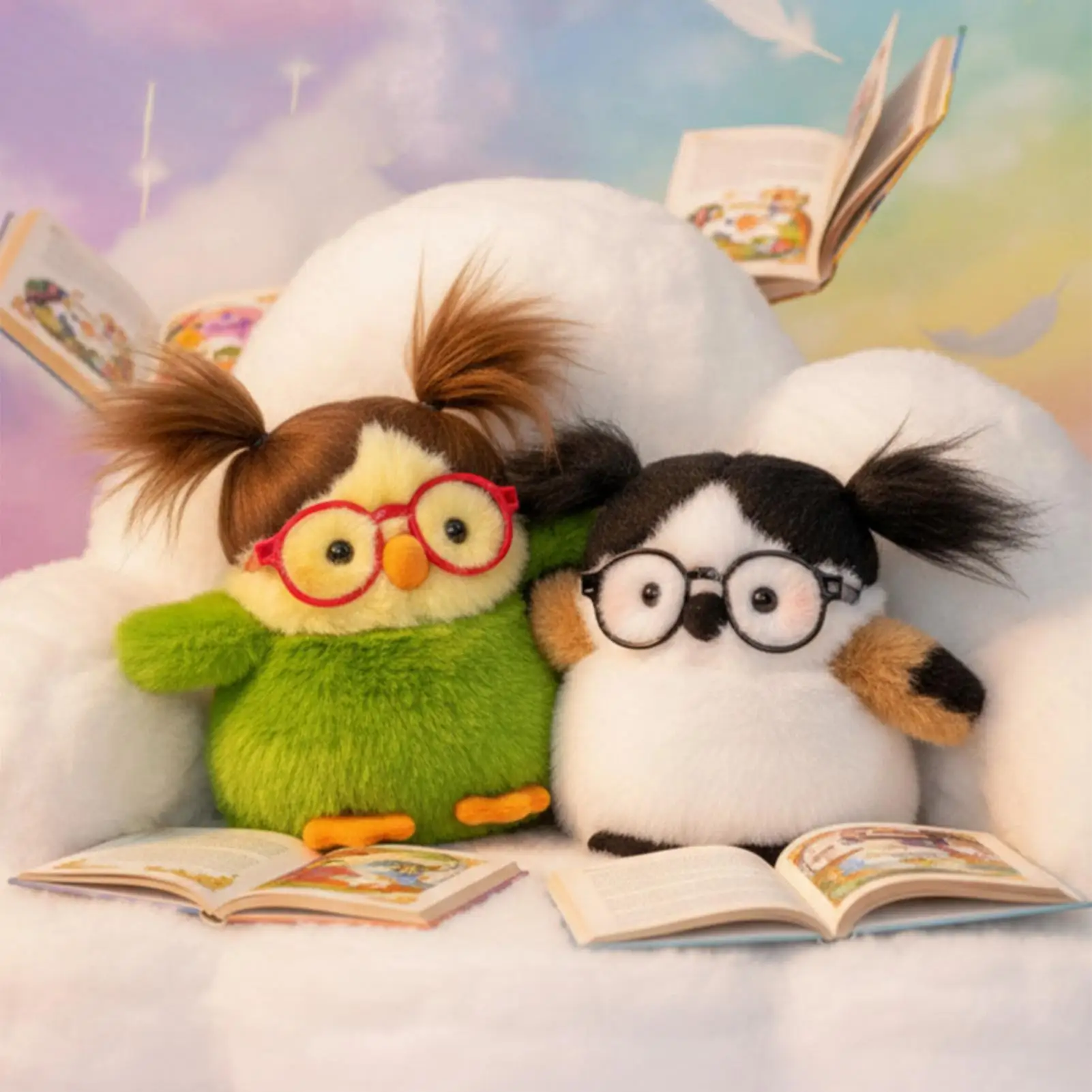 

Round Bird Plush Toy Small Portable Stuffed Animal Collectible Hugging Doll for Kids Girls Birthday Easter Valentines Day Gift