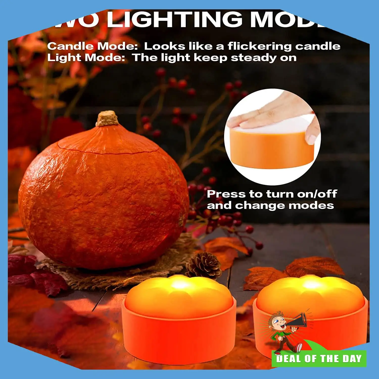 24-Hour Delivery Halloween LED Pumpkin Lights With Remote Timer With Flickering Bright Light 4 Pack - Image 4
