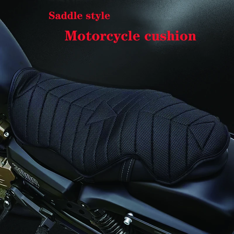 Saddle Style Motorcycle Seat Cushion Sunscreen  Air Seat Pad Waterproof Breathable Double Seat Cushion For Riding Accessories