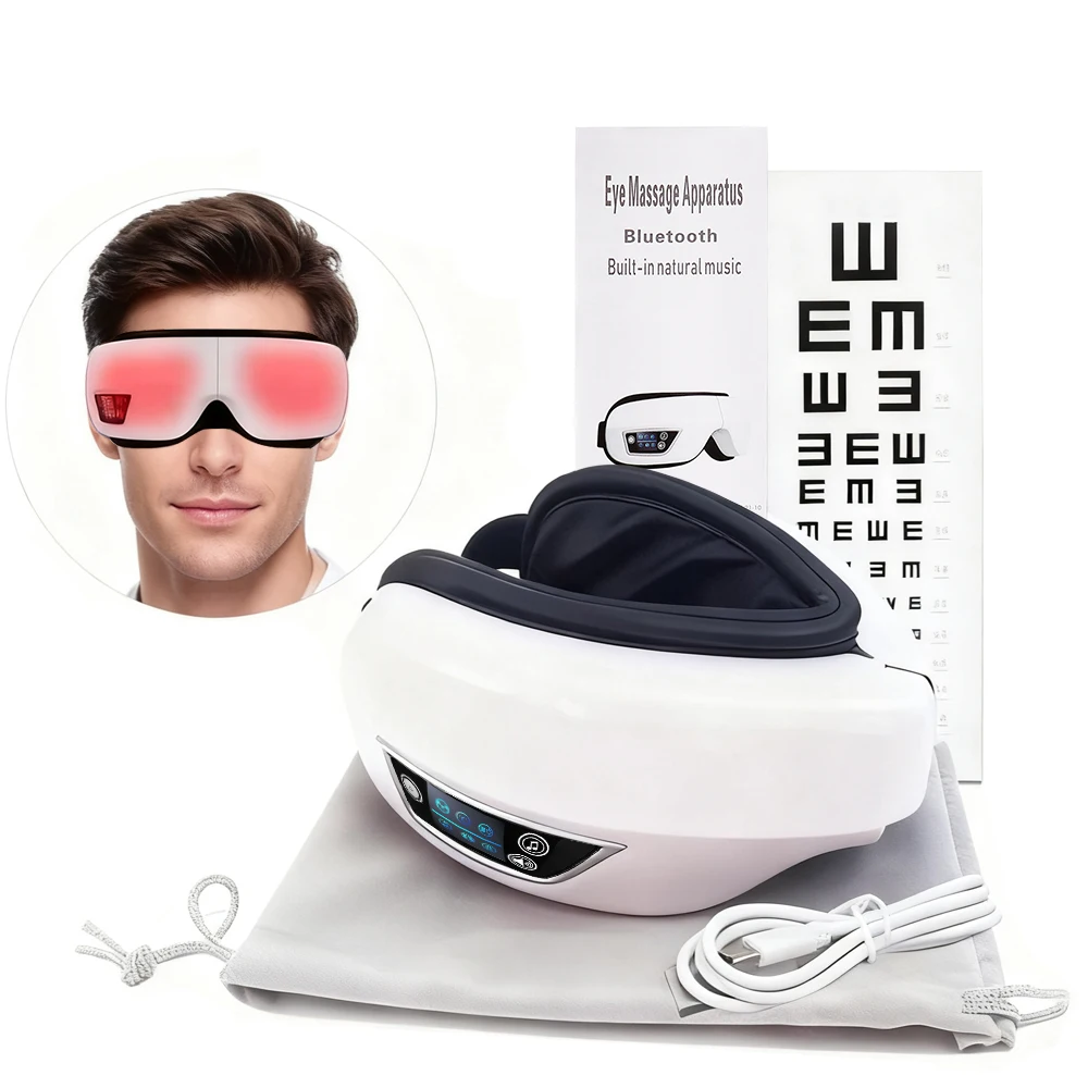 

Portable Eye Massager Hot Compress with Bluetooth Music Eye Care Device Sleep Eye Mask 6D Smart Massage Muscle Gift for Mom Dad