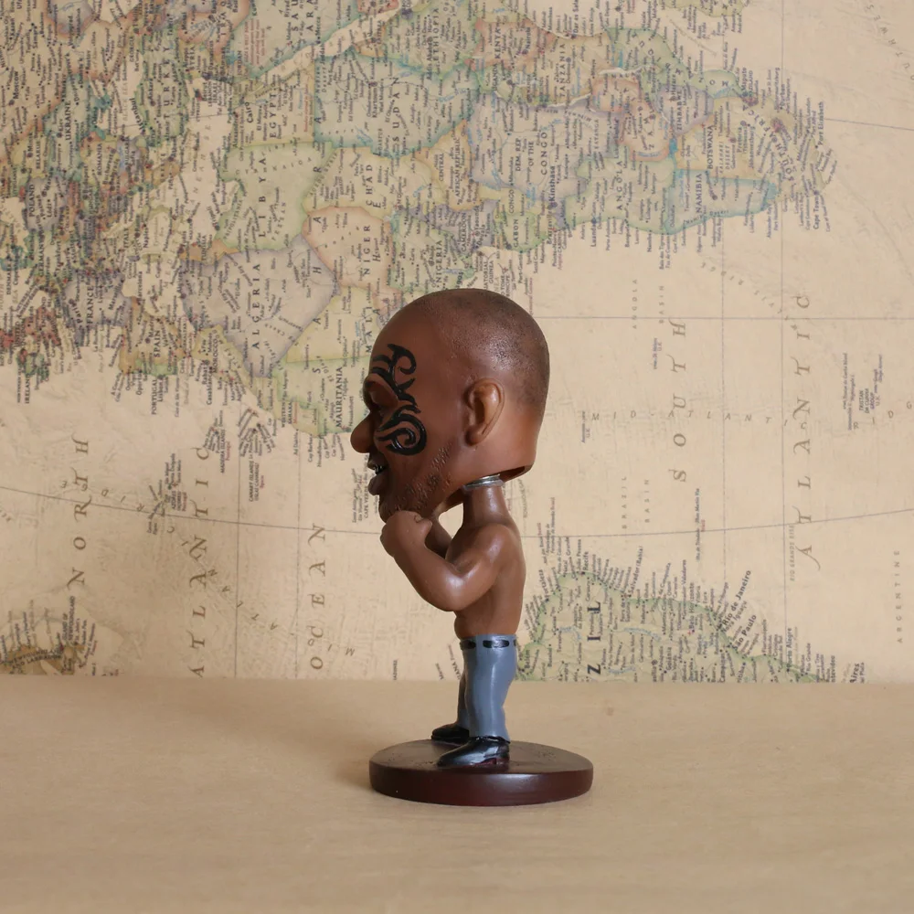 Decor Statue Craft Actor Boxer Mike Tyson Boxing Champion Famous People Action Figure Model Toy Bobble Head Collection Gift
