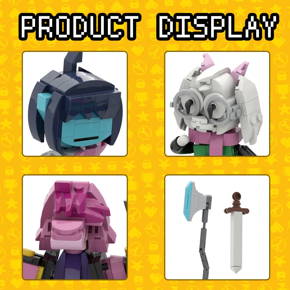 Gobricks MOC Dark World Adventure Game Figure BrickheadZ Building Blocks Model RalseiS Main Character Bricks Assembled Toy Gift