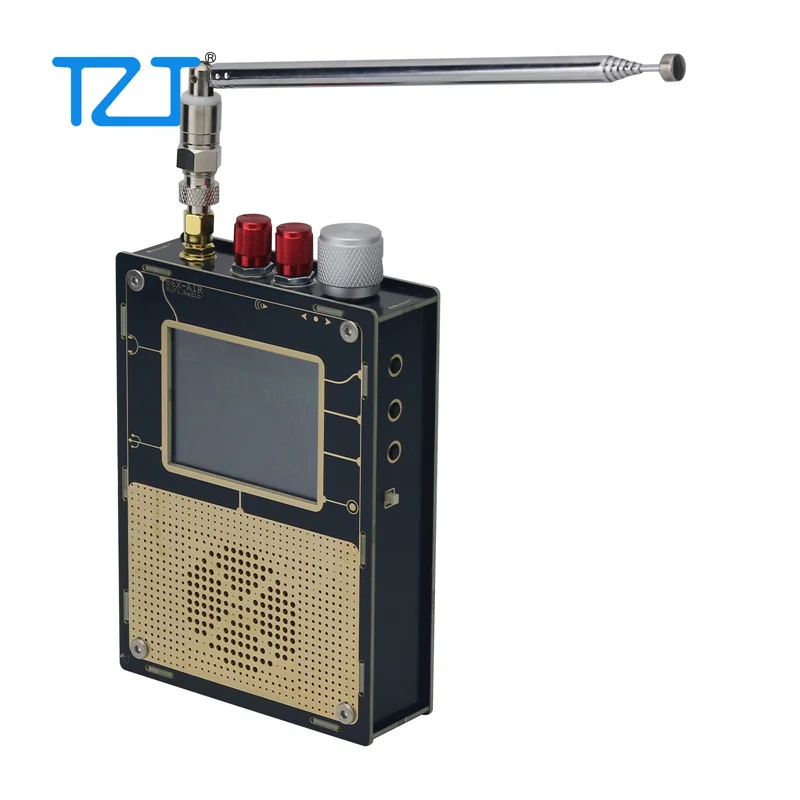 TZT HamGeek TEF6686 ブラックゴールデンバージョン フルバンドレシーバー 航空周波数帯域対応 LM/WM/AM/DXFM/AIR