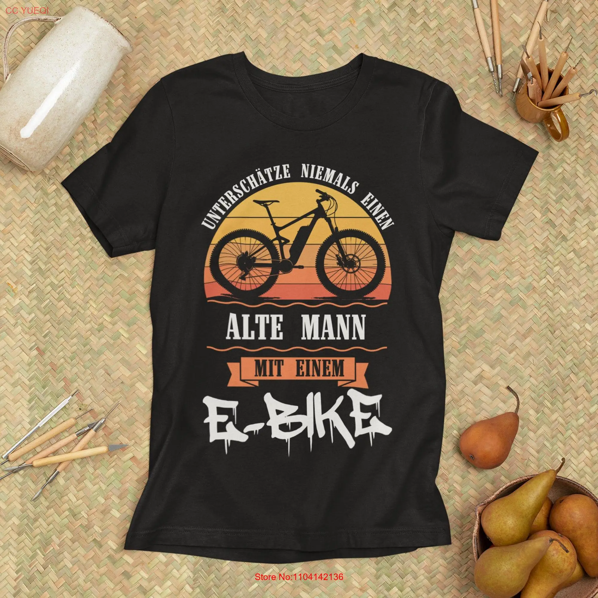 Mountain Bike T Shirt Never Underestimate An Old Man for Cyclists Cycling Outfit E Rider long or short sleeves