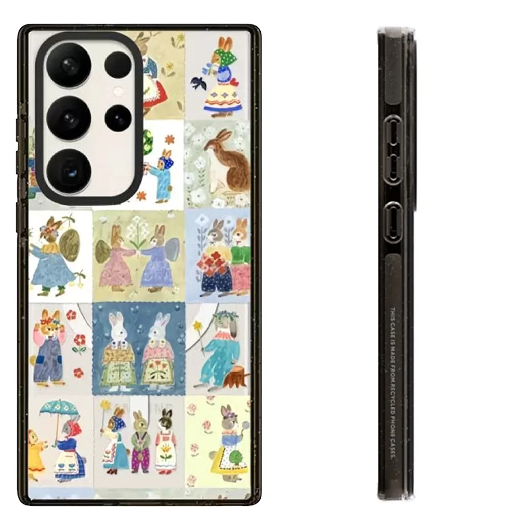 

Cartoon Drawing of Rabbits Mirror / Acrylic Magnetic Case: Compatible with Samsung Galaxy S23 U S24U S25 Ultra S25+ Plus Shell