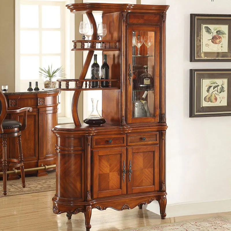 

Solid wood entrance partition cabinet, living room screen cabinet, European shoe cabinet, foyer wine cabinet