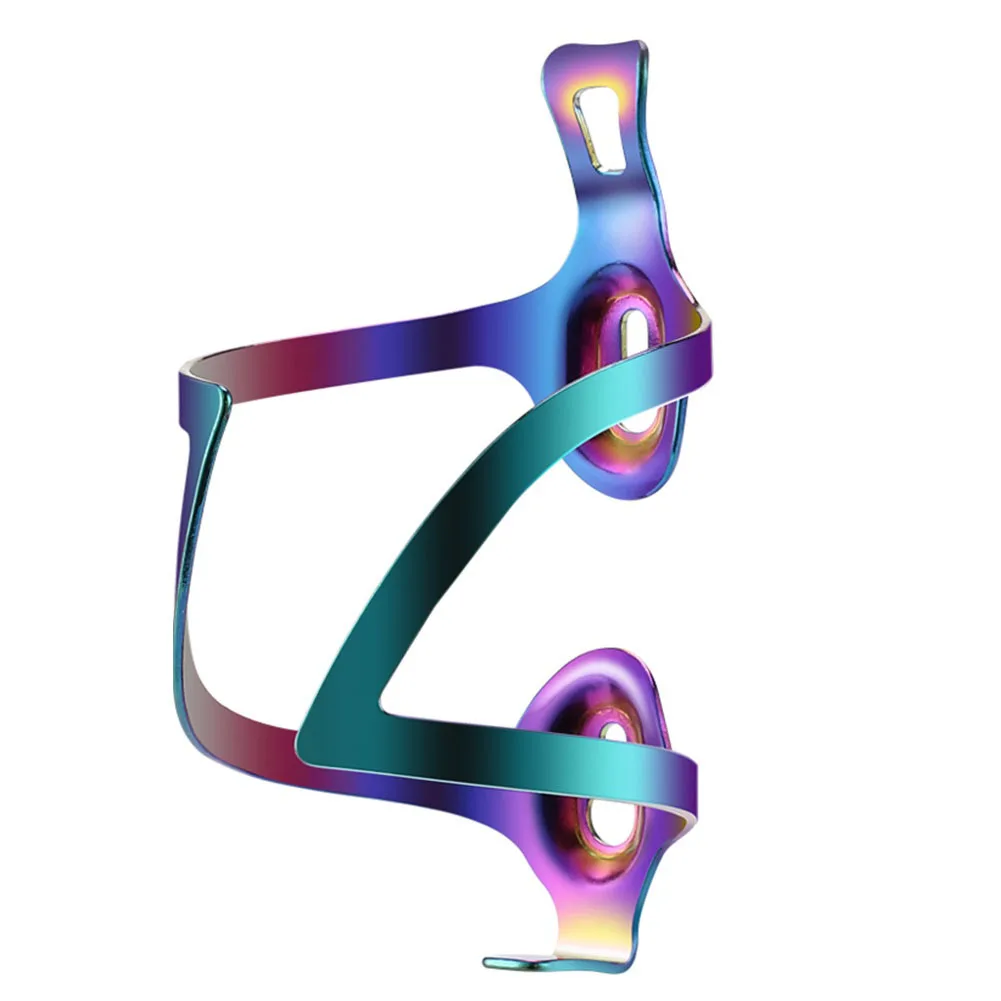 1 قطعة حامل زجاجة مياه للدراجة خفيف الوزن على الطرق/الجبل لركوب الدراجات على شكل قفص زجاجات الدراجة مع لامع متعدد الألوان