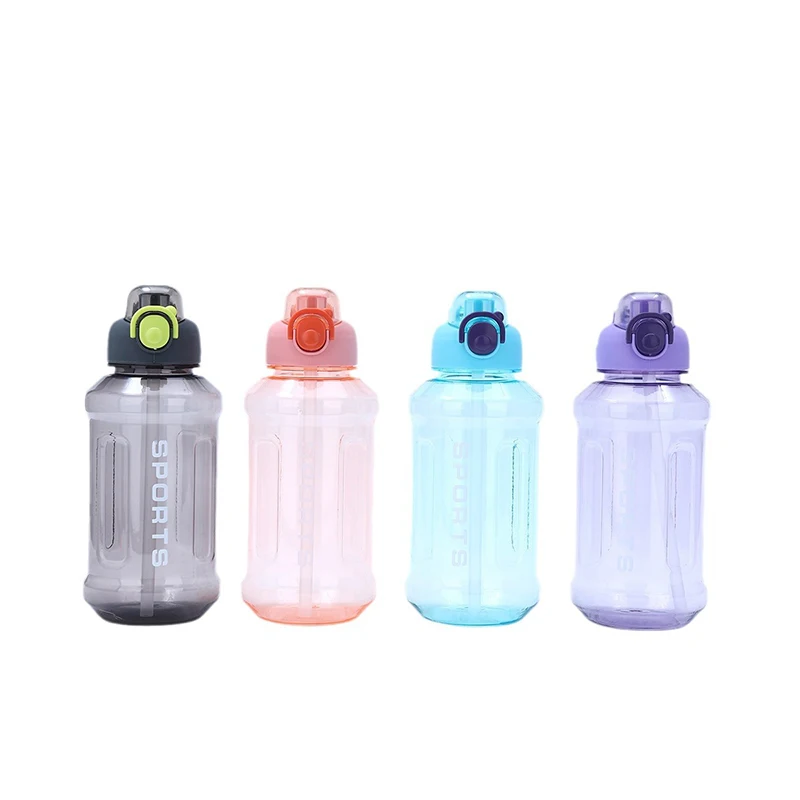 1Pcs Food Grade Material 1300ml Large Capacity Outdoor Sports With Handle Cup Plastic Straw Cup Sports Portable Water Cup