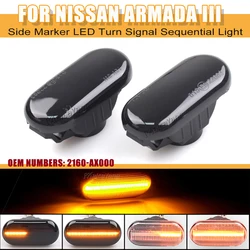 2 Pieces 12V Car Dynamic Side Marker Indicator Light Lamp NIS-26160AX001 For 350Z Z33 Navara D40 Cube Pathfinder R51 Qashqai J10