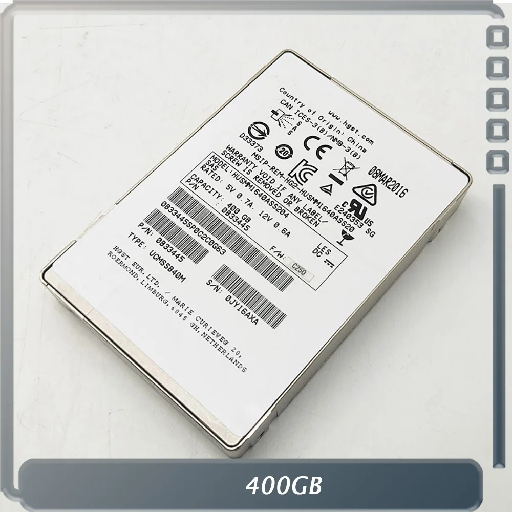 

400GB For HAWEI 02350GJC HUSMM1640ASS204 12Gb/s 2.5” SAS SSD Server Solid State Disk