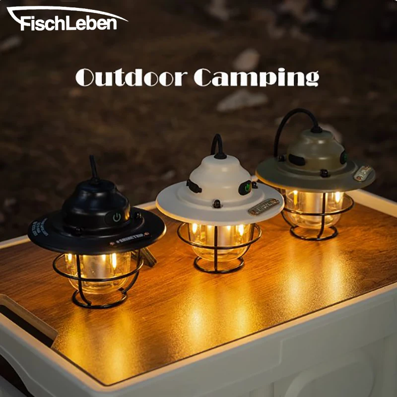 Portable Camping Chandelier Usb Rechargeable Retro Chandelier Outdoor Portable Small Chandelier Camping Tent Atmosphere Light