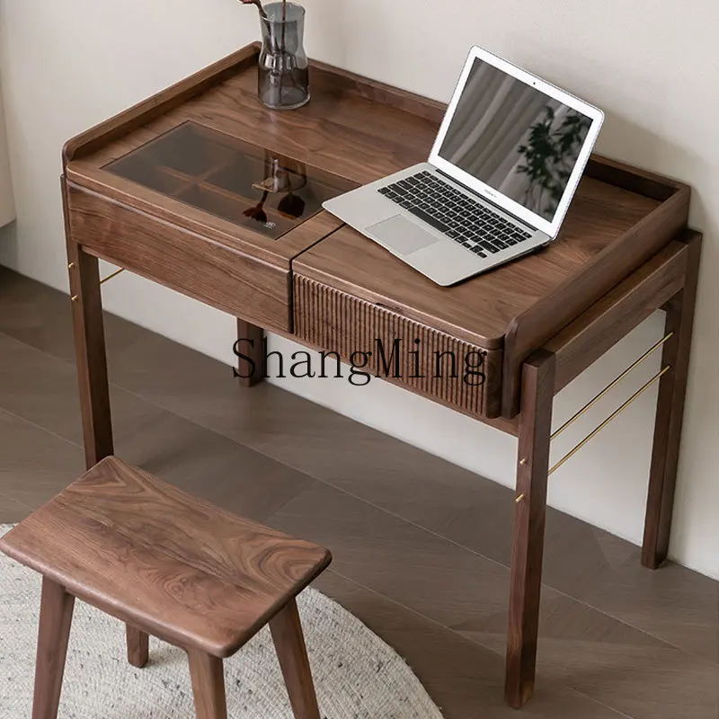 

SM all solid wood furniture bedroom makeup table modern simple light luxury log dresser