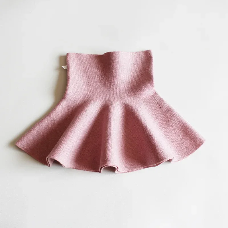 Winter Baby Girls Pleated Skirts Infant Kids Princess High Waist Knitted Mini Tutu Skirt Children Clothes 2-12Years SK003
