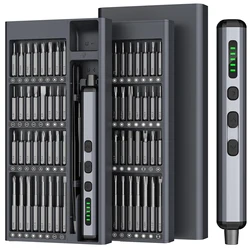 Precision Electric Screwdriver Set 72 in 1 Mini Cordless Screwdriver 5 Torque with 64 Magnetic Bits Portable Repair Tool Kit