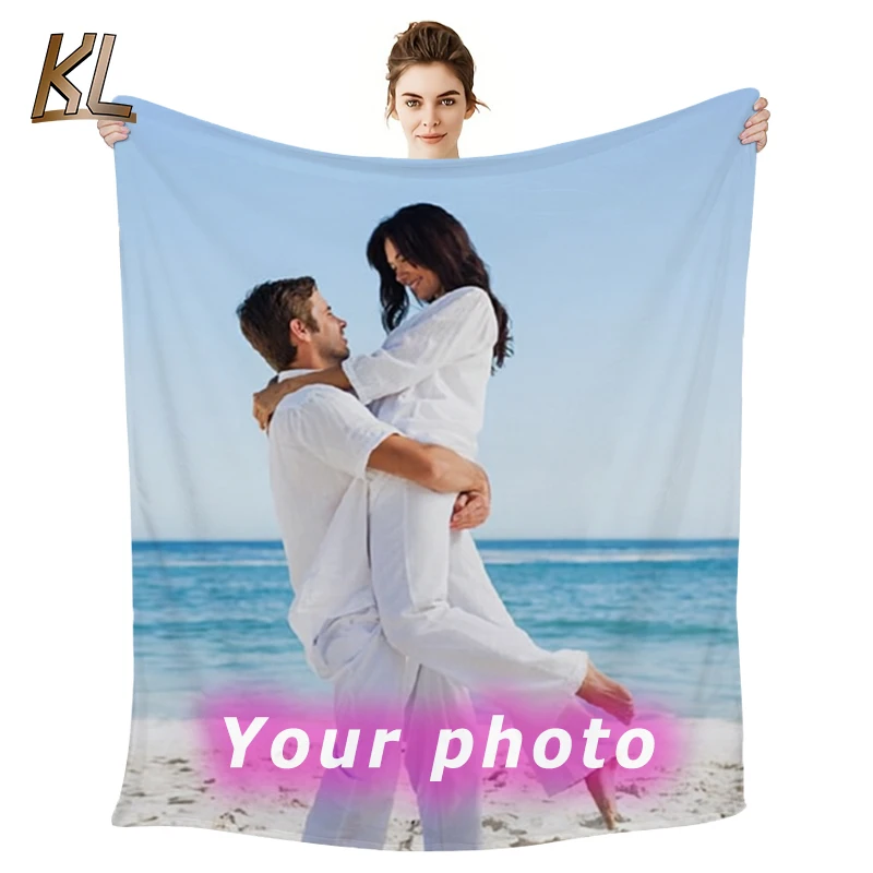 

Your Picture Blanket Cover Coral Fleece Plush Customized DIY Print on Demand Dropshipping Warm Throw Blankets for Bed Bedspread