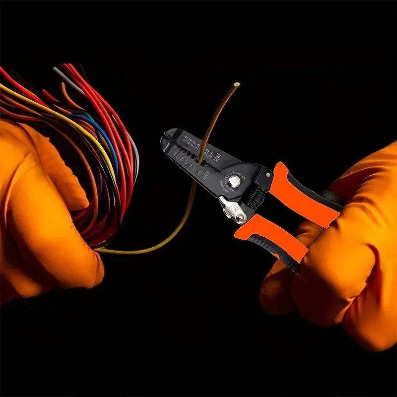 1pc 7-inch Wire Stripping Pliers, Electrician Wire Stripping Pliers, Wire Drawing Pliers, Wire Cutting Pliers