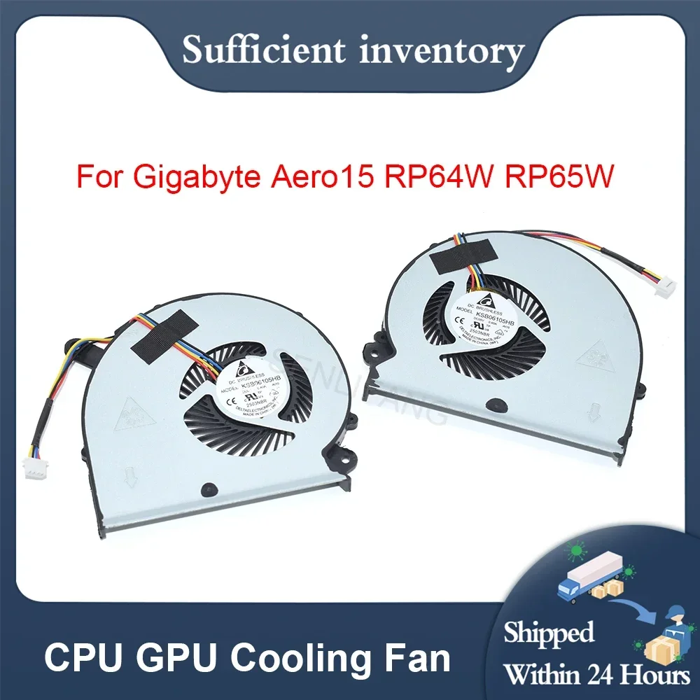 

New For Gigabyte Aero14 Aero15 V8 X9 Y9 RP64 P64 RP64W RP65 RP65W 4Pin DC5V BS5005HS-U2M BS5005HS-U2N Laptop CPU GPU Cooling Fan