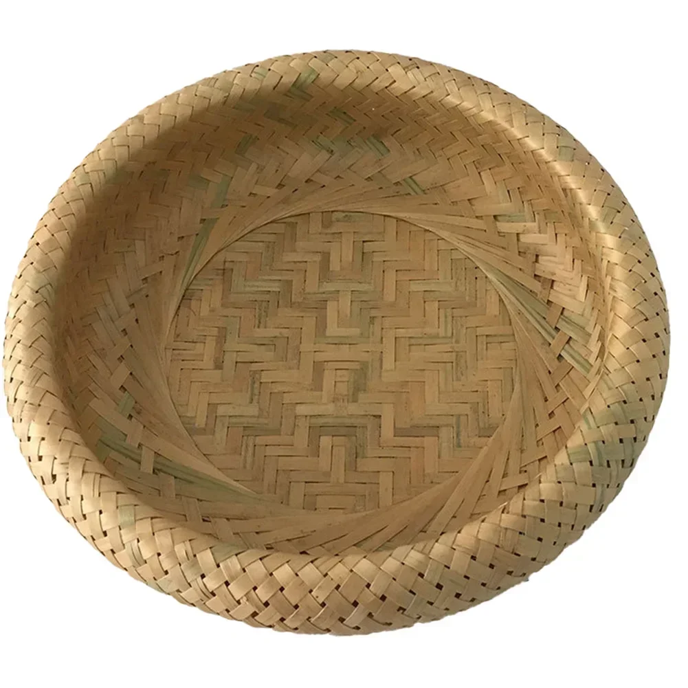

Basket Fruit Plate Kitchen Bakery Snacks Baking Storage Tray Decorative Dining Room Displaying Hand Woven Home