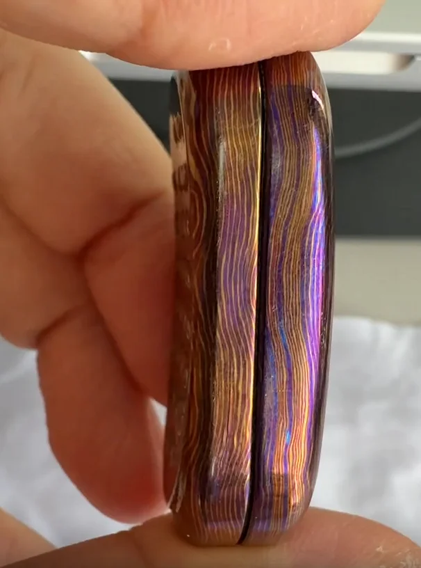 Used EDC Topb Timascus Cat Coin Stainless Steel Stress Relief Toy Pocket Toy Fidget Slider Decompression Toy For Adult