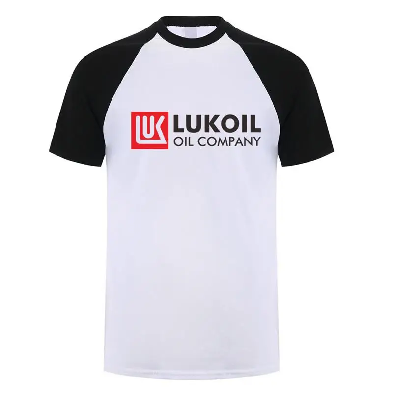 Camiseta rusa de Lukoil Oil Company para hombre, camisetas de manga corta de algodón, Tops de moda, LH-193