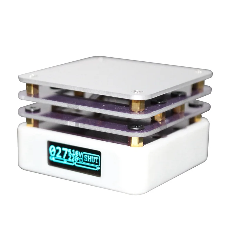 A43T 2Pcs 65W Mini Constant Temperature Heating Table Preheater Led Lamp Display Reflow Soldering Table Welding Heating Table