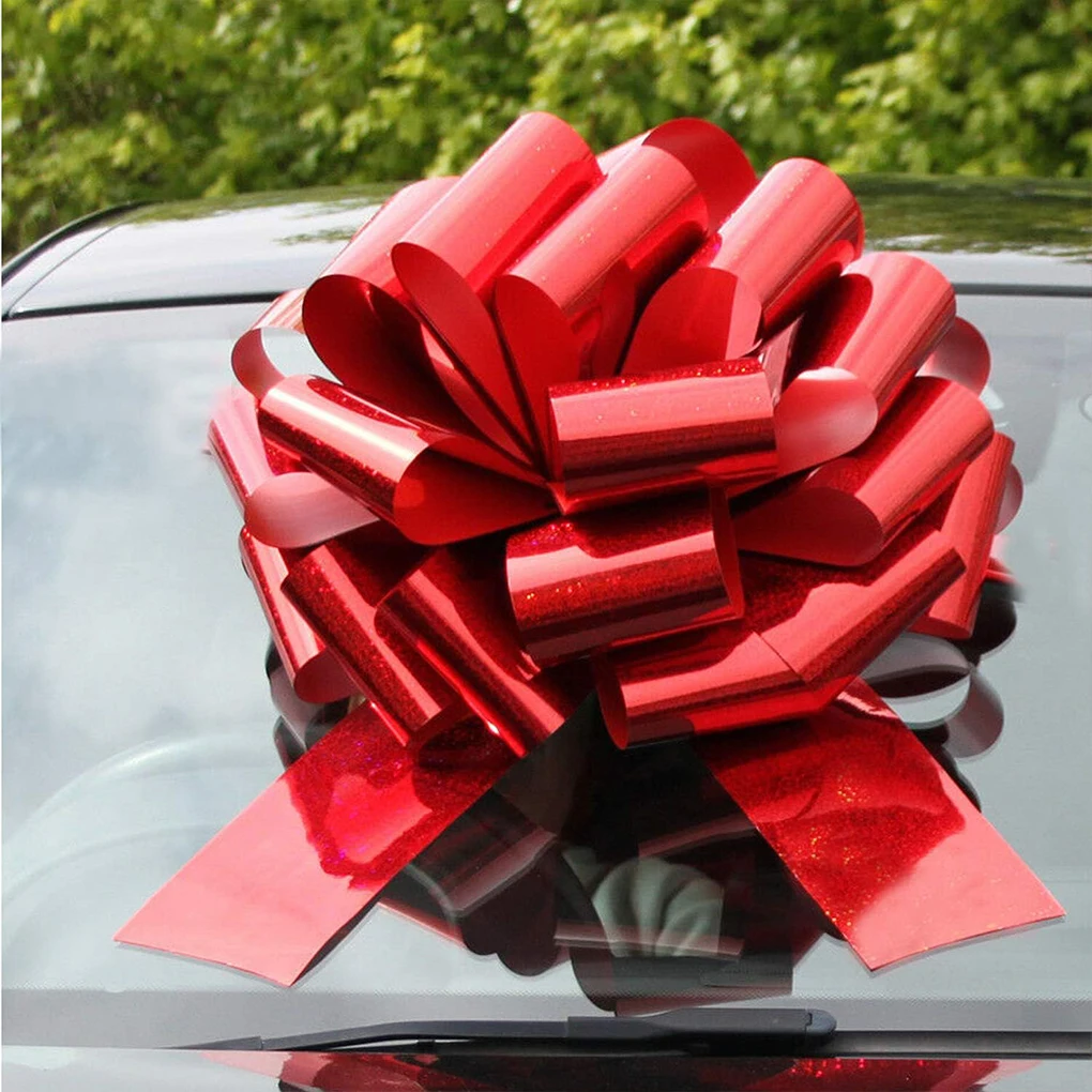 Plastic 18Inch Big Car Bow Giant Extra Large Bow For Cars Ribbon Pull Bows Large Gift Decoration