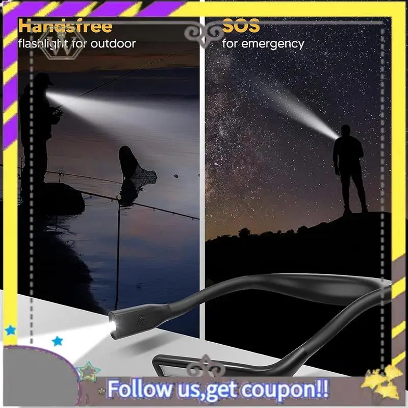 

New 1 Piece Book Reading Light Neck Light ABS Book Lover Christmas Birthday Gifts For Outdoor Camping Women Neck Booklight