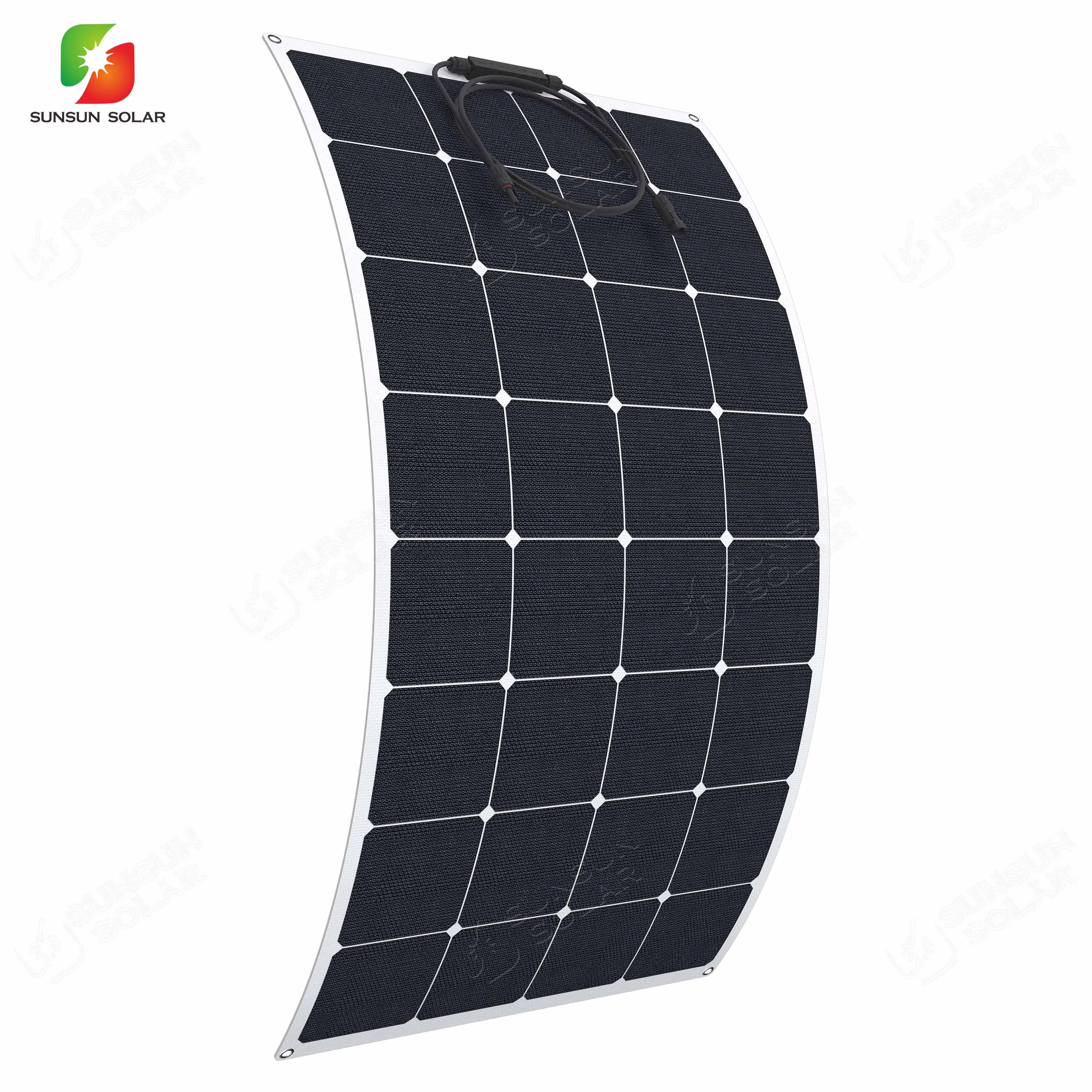 Wholesale Custom High Efficiency 32 Cells 110w 18v Semi Photovoltaic Solar Panel Sunpower Etfe Flexible Solar Panel for Home