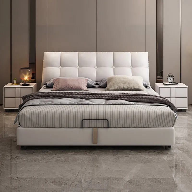 

Unique European Bed Accent Luxury Design Modern Aesthetic Save Space Bed Comfortable Letto Matrimoniale Lounge Suite Furniture