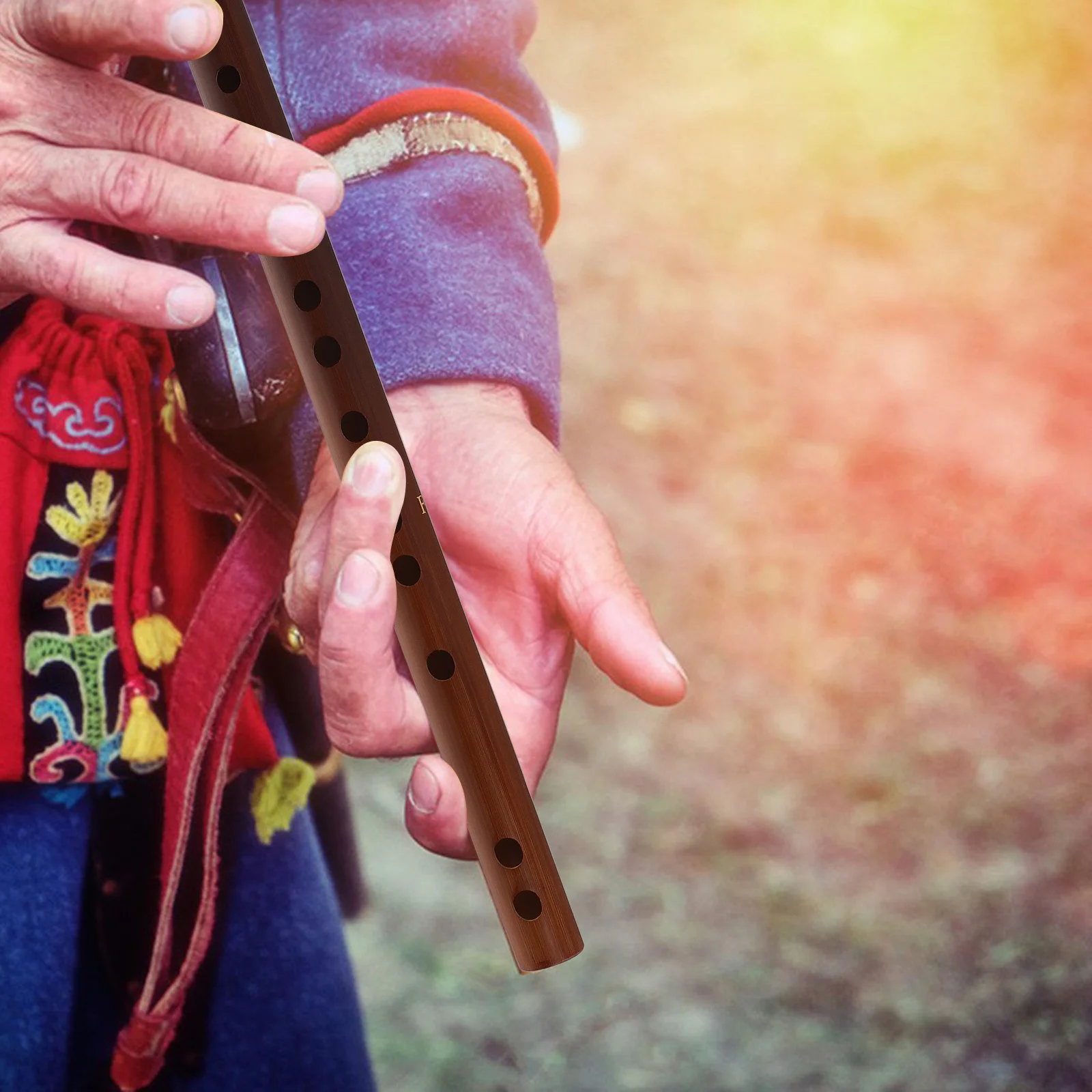 

F-tuning Bamboo Flute Adult Musical Instrument Key Bansuri Transverse Piccolo Student