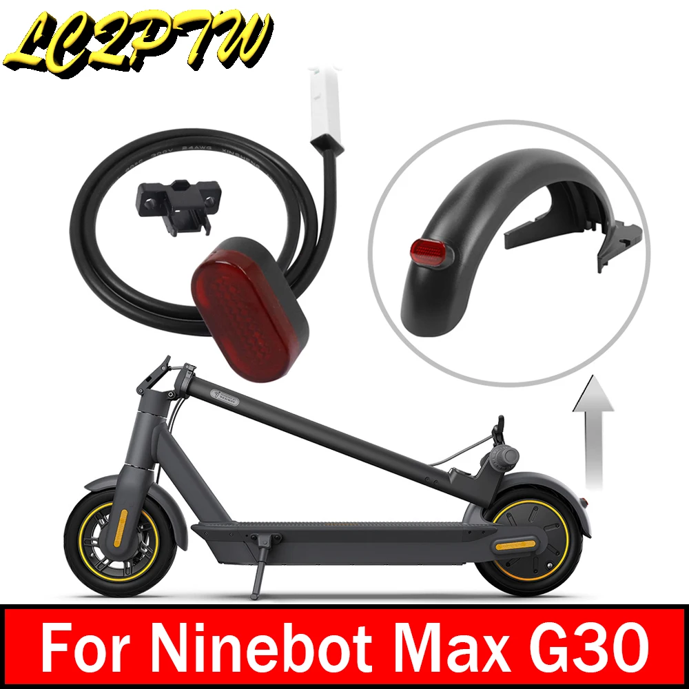 Rear Fender Tail Lamp Light Stoplight Brake Light with Fixed Part For Ninebot Max G30 Electric Scooter Waterproof Brake Light