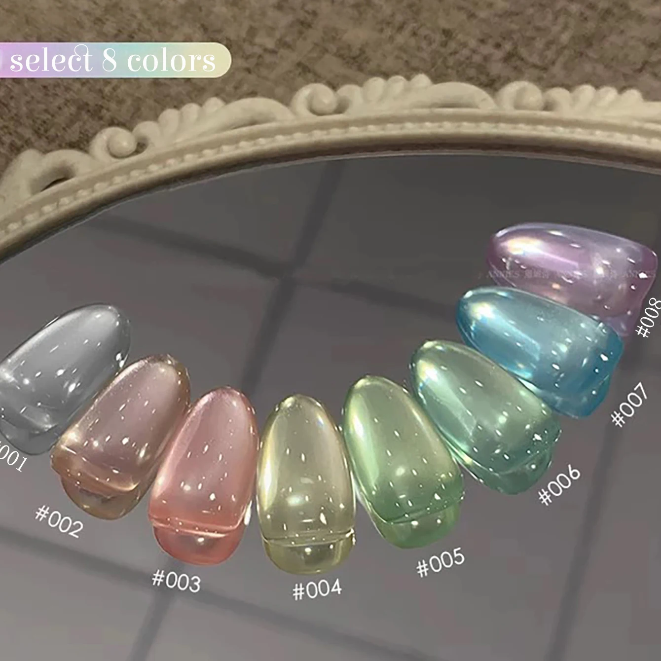 1 قطعة WS الخريف الشتاء الأظافر الساخن بيع الجليد شفافة الوردي الأخضر الأزرق القط العين هلام مسمار البولندية تبييض مسمار ملصقات الأظافر لوازم