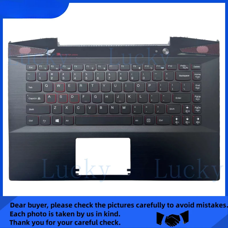 

f New For Lenovo Y40-70 Y40-80 Black Palmrest Cover No backlig US Keyboard