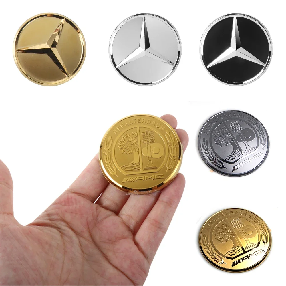 52mm 57mm Car Steering Wheel Badge Sticker Replacement Decoration for Mercedes Benz AMG A B S R G GLK GLA CLA GLB GLC C200 Class