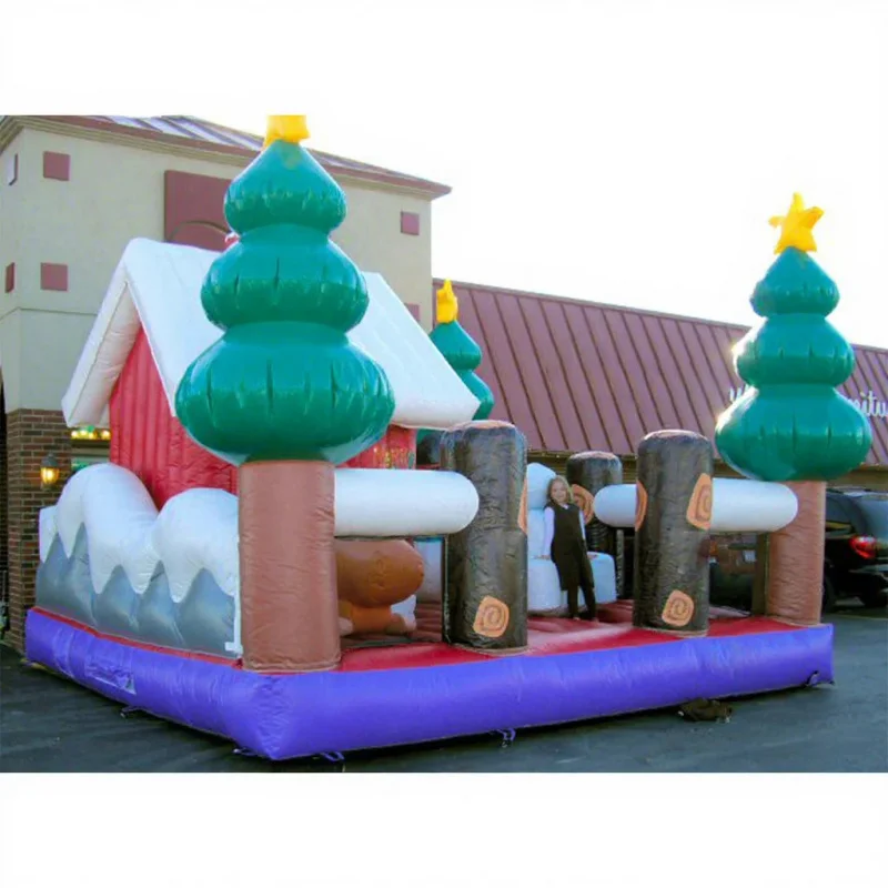 2025 Christmas Outdoor Inflatable Bouncing Castle Playground Christmas Tree Bouncer