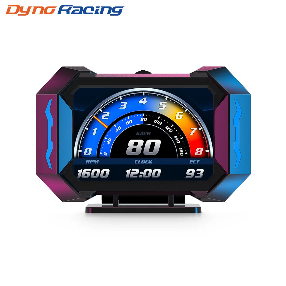 OBDII+GPS HUD P25 Head Up Display Car Digital Speedometer Water Temp Fuel Consumption Slope Meter Slope Inclination Alarm