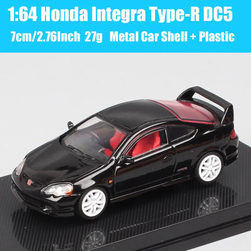 MS Mini 1/64 Schaal Honda Integra Type R DC5 Sportwagen Model Diecasts & Toy Vehicles Collectible Souvenir Acryl Box