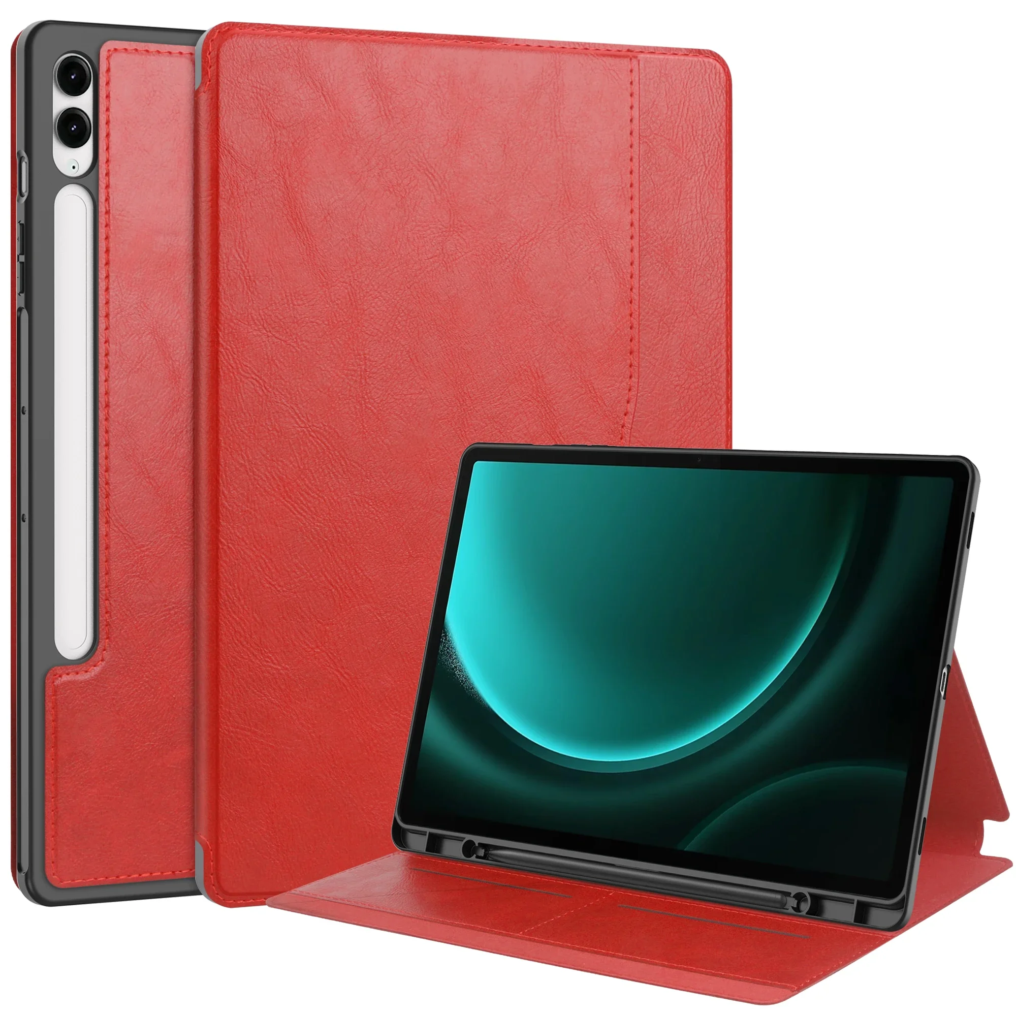 Case For Samsung Galaxy Tab S9FE Plus/S9 Plus  12.4 in  SM-X610/X616 Tab S9 FE/S9 11in with Shockproof&Auto Sleep/Wake leather