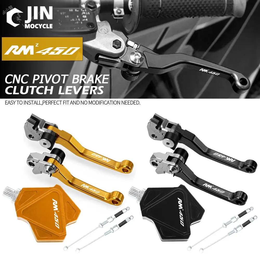 

For SUZUKI RMZ450 2005-2018 2017 2016 Motorcross Accessories CNC Stunt Clutch Lever Easy Pull Cable System Brake Clutch Levers