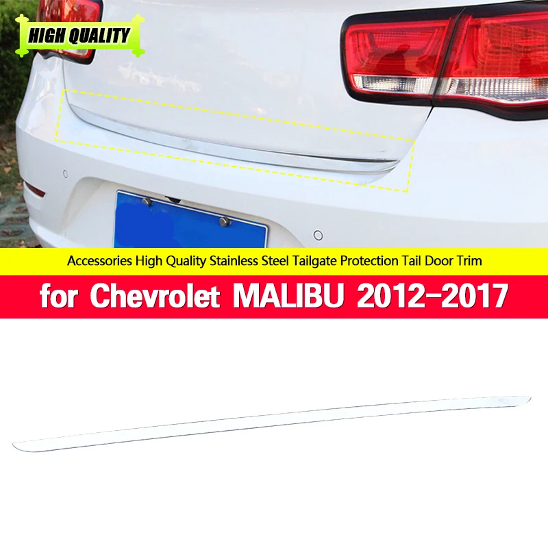 

Tailgate Rear Door Bottom Cover Molding Trim Stainless Steel back door trim car Accessories for Chevrolet MALIBU 2012--2017