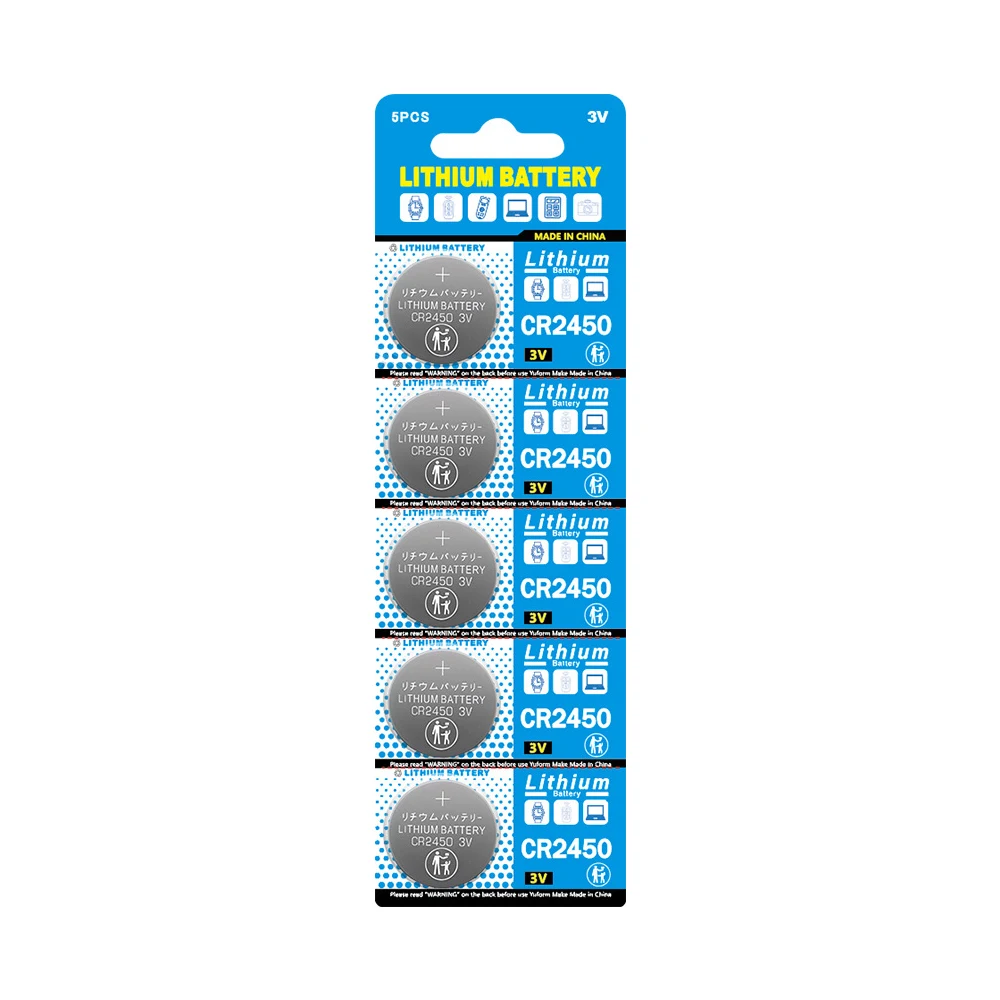 5-50Pcs CR2450 580mAh Buttom Battery DL2450 BR2450 KCR2450 LM2450 3V Coin Cells For Car Key Remote Control Watch