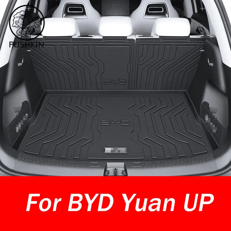 For BYD ATTO up Yuan UP 2024 2025 2026 Custom Fit Car Trunk Mat All Season Black Cargo Mat 3D Shaped Laser Measured Trunk Liners