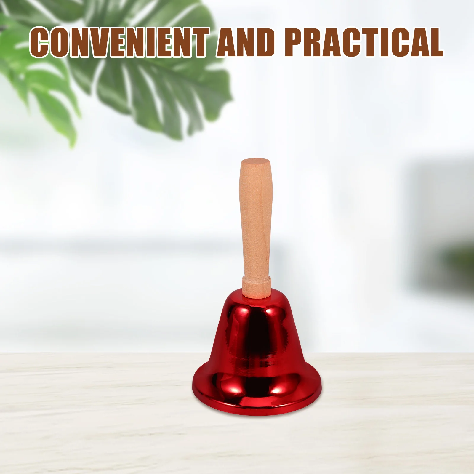 Handheld Metal Call Bell with Wooden Handle Loud Metal Handheld Ring Tea Bell Dinner Bells for Calling Attention and Assistance