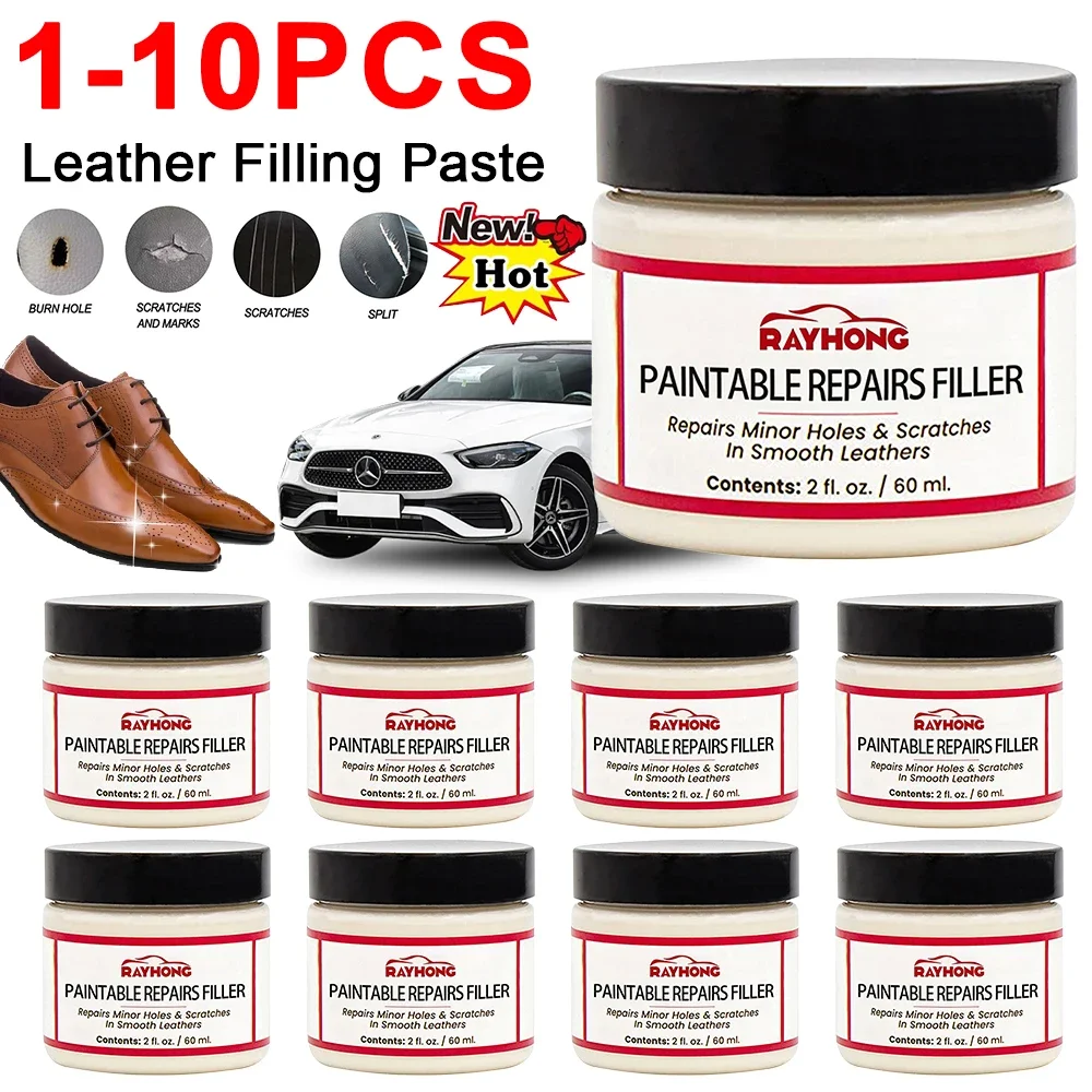 

Leather Filling Paste 60ml Natural Leather Filler Repair Compound Leather Restoration Cream For Tears Crack Burns Holes Filler