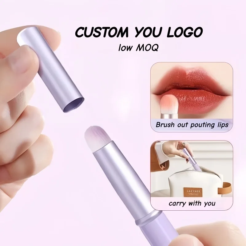 【Logo Custom】50Pcs Customized Multi-color Wooden Handle with Cover Makeup Brush Wholesale Small Batch Customization Factory