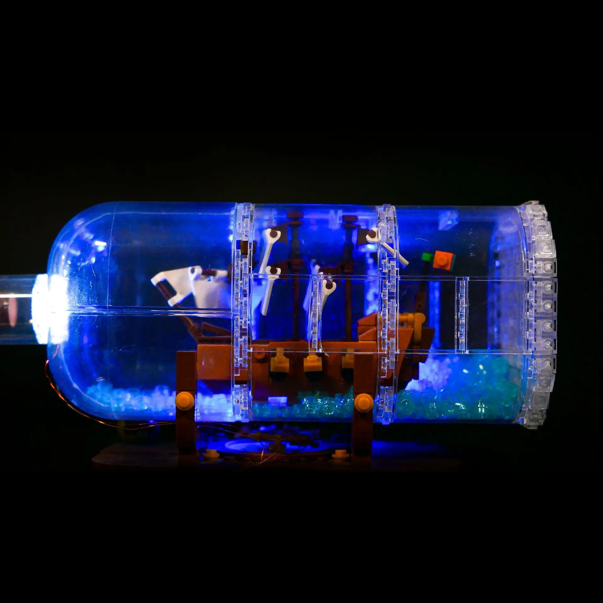 Kit luce LED fai da te per LEGO 21313 nave in una bottiglia (solo luce a LED, senza modello di blocchi)