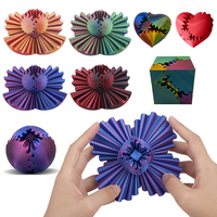 Children Spin 3D Printed Gear Ball Cube Toys Kids Stress Relief Desktop Decorations Craft Toys Antistress Relaxing For Adults