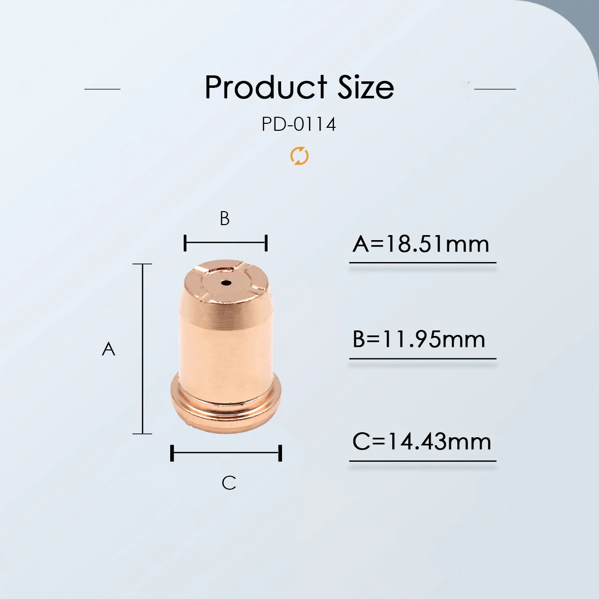 S74 S75 elettrodo PR0117 punta dell'ugello 1.0mm / 1.2mm Shield Cup fit Plasma Cutter Torch consumabili